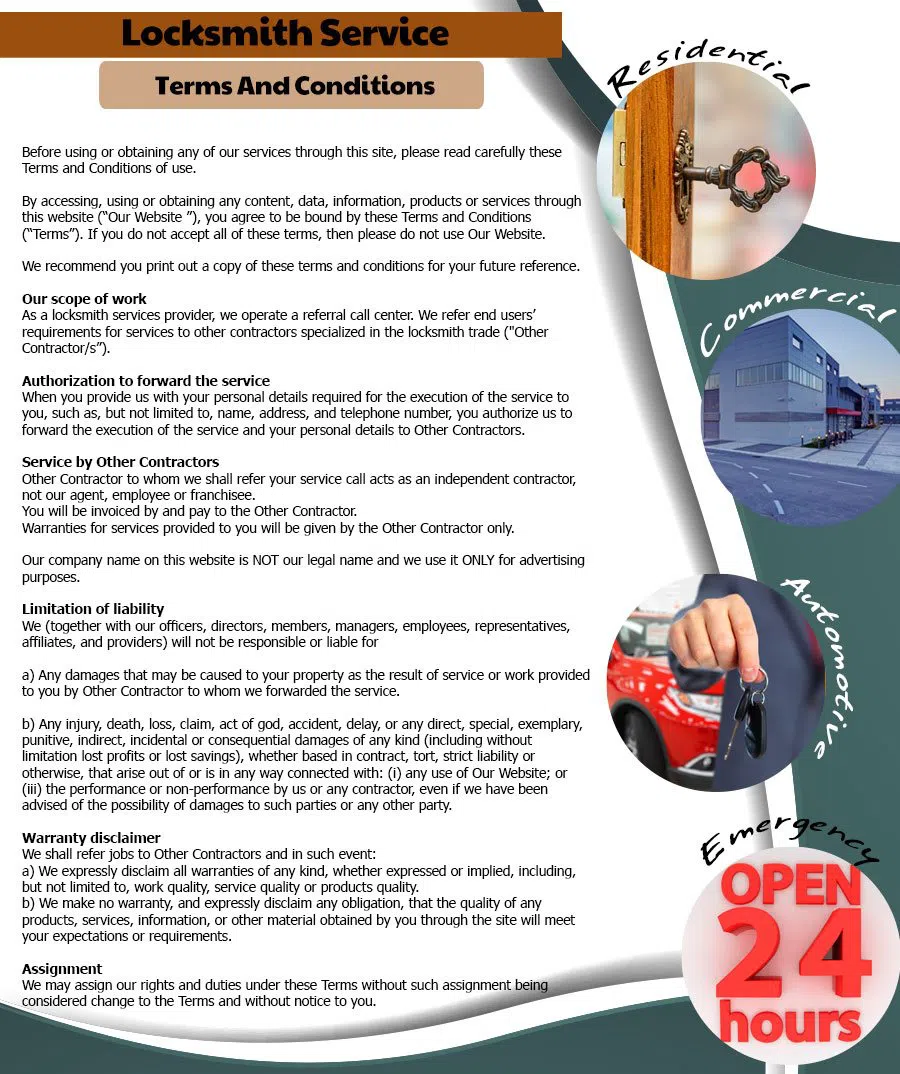 Interstate Locksmith Shop Staten Island, NY 347-491-4561 - Terms-and-conditions